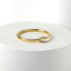 Bague littéraire en zircone multicolore