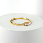 Bague littéraire en zircone multicolore