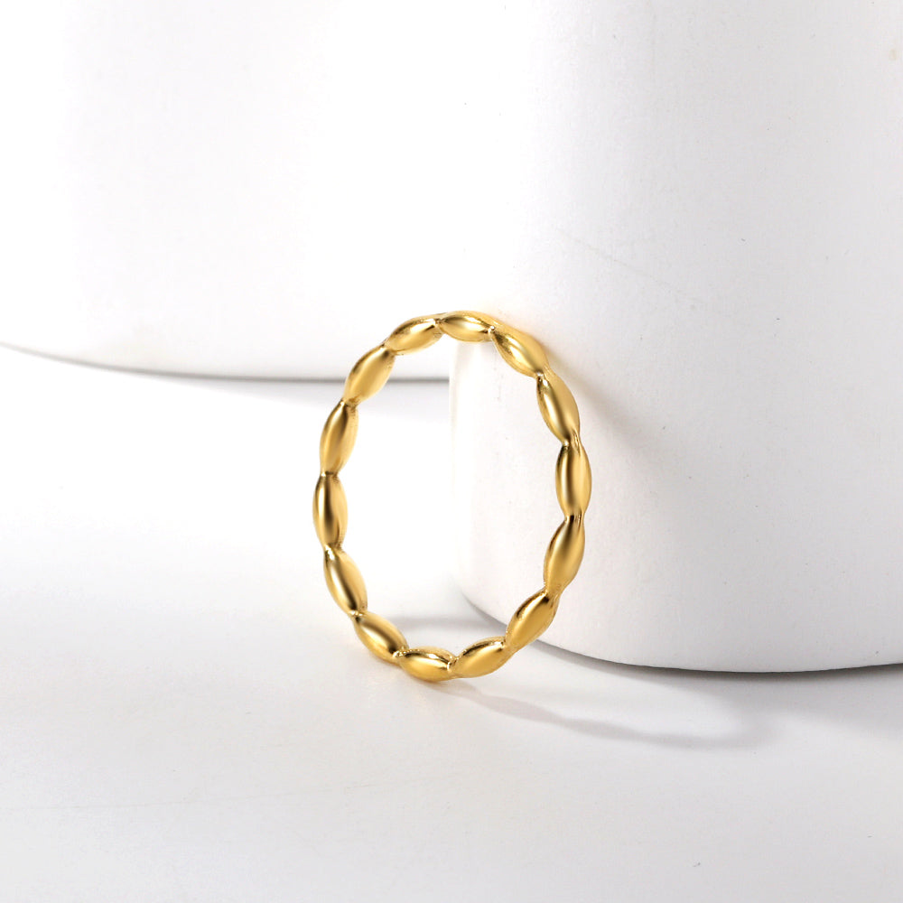 Oliedruk bamboe ring