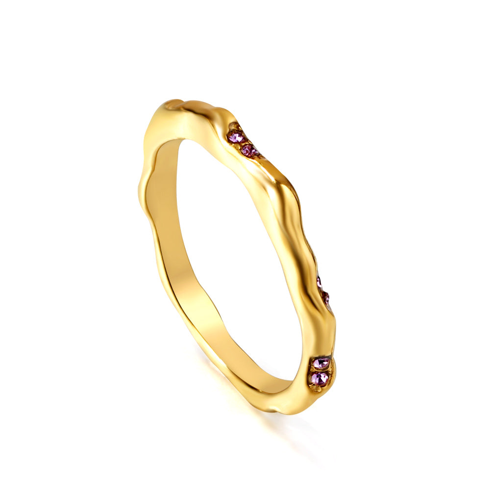 Twist Diamond roestvrijstalen ring