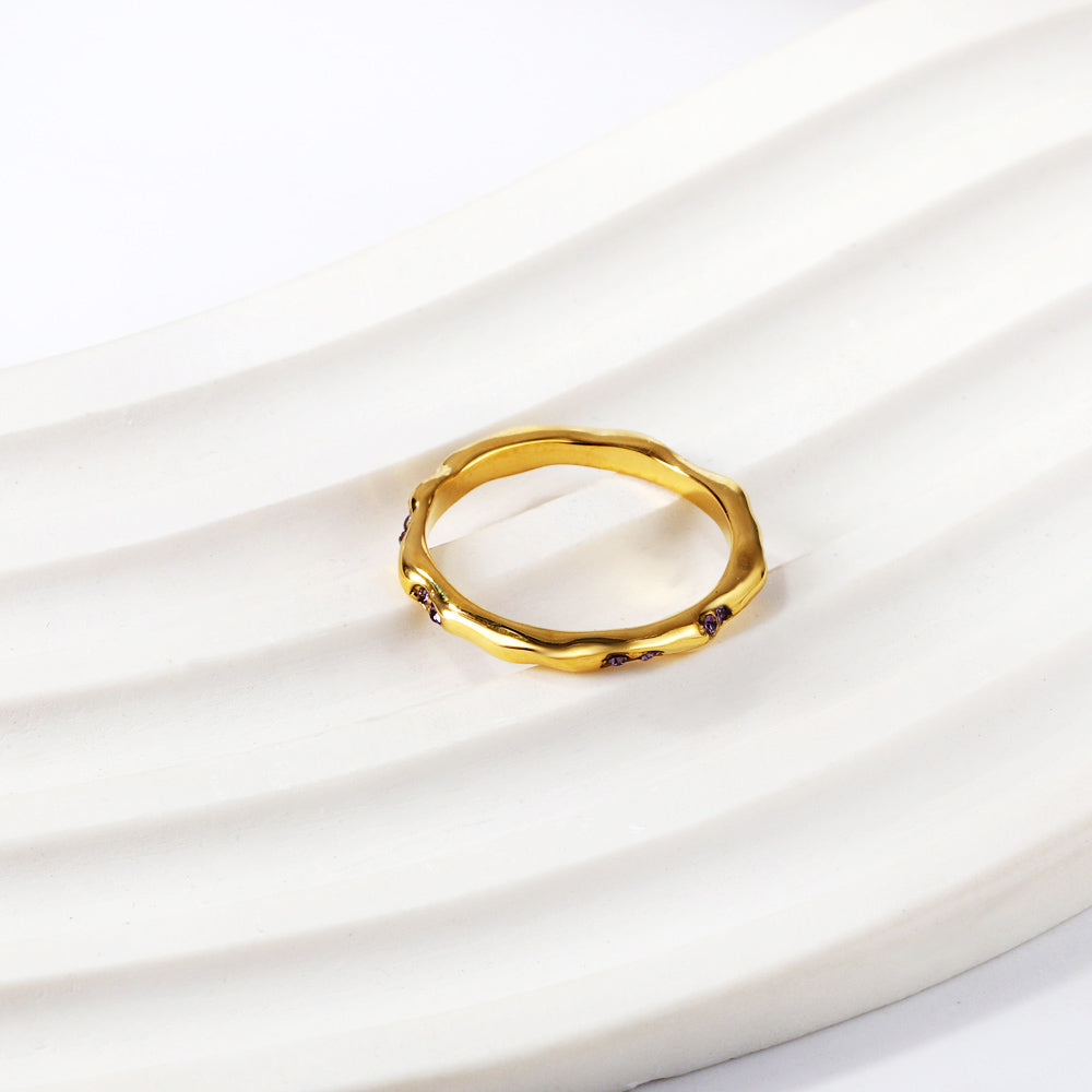 Twist Diamond roestvrijstalen ring