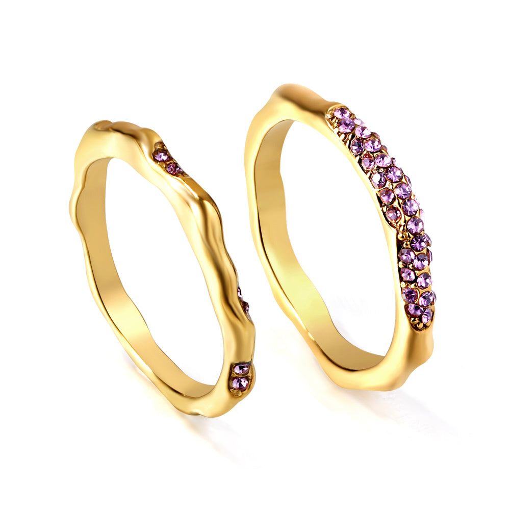 Gedraaide minimalistische diamanten ring