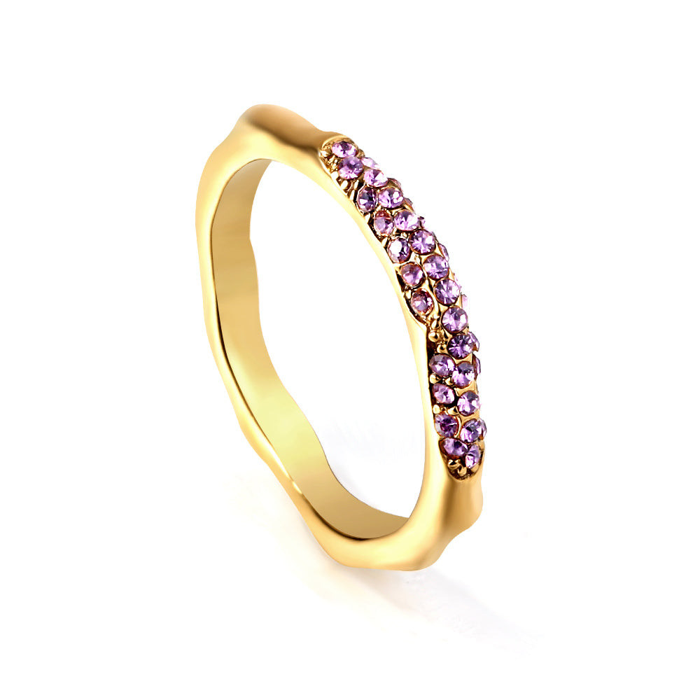 Gedraaide minimalistische diamanten ring