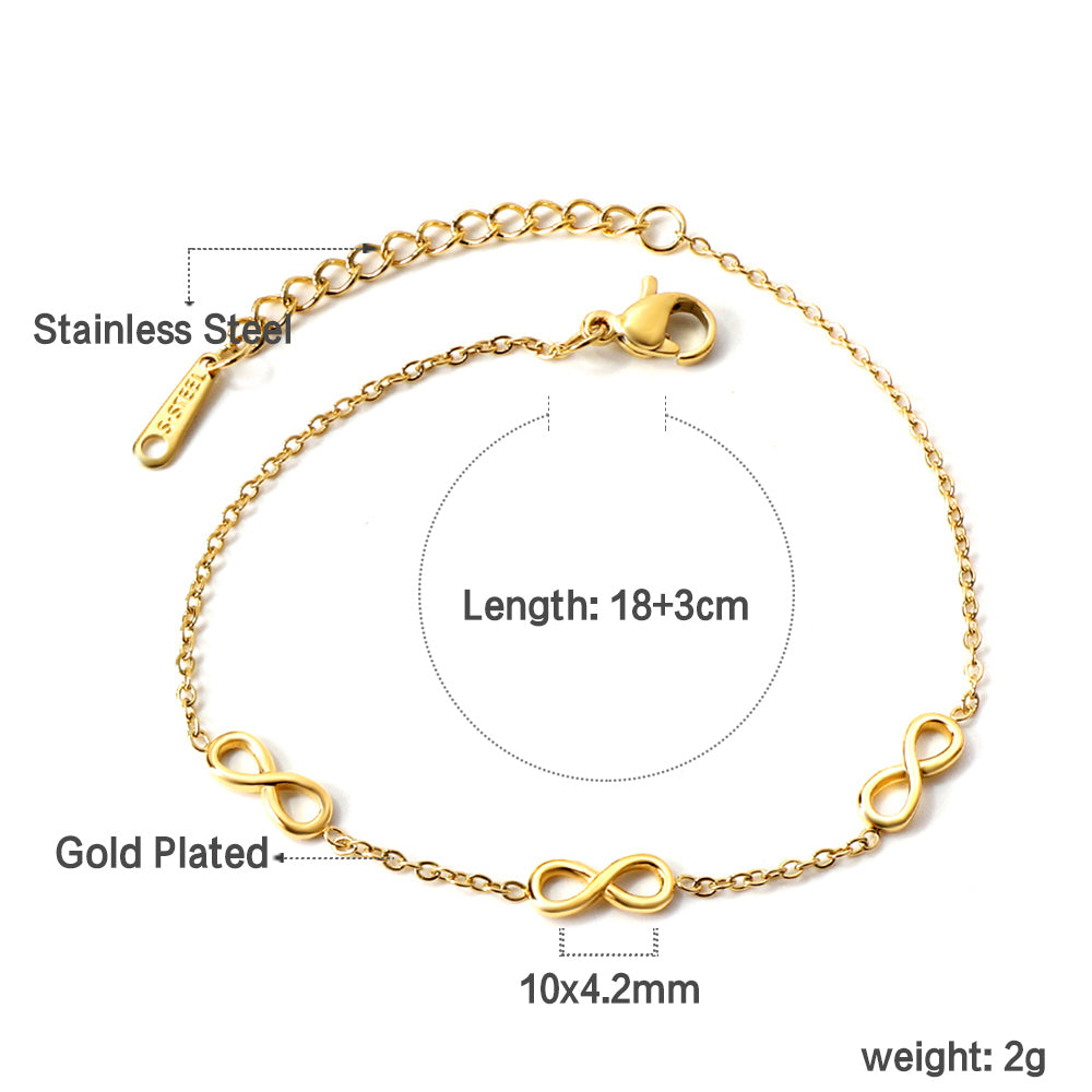 Ensemble de bracelets à triple breloque