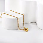 Roestvrijstalen in elkaar grijpende dubbele cirkelketting