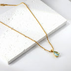 Ketting met hanger van veelkleurige diamant