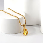 Ketting met hanger van veelkleurige diamant