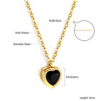 Ketting met veelkleurige hartvormige diamanthanger