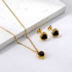 Ketting met veelkleurige hartvormige diamanthanger