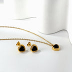 Ketting met veelkleurige hartvormige diamanthanger