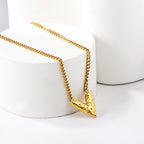 V-convex hanger ketting – goudkleur