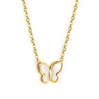 Groene en witte vlinderhangerketting