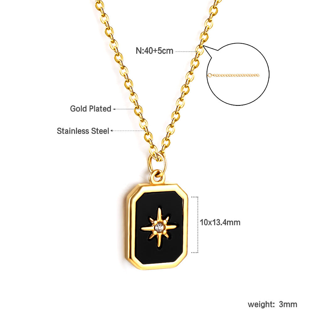 Zwarte en groene schelpenhangerketting