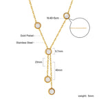 Vijf-ronde schelp hanger ketting