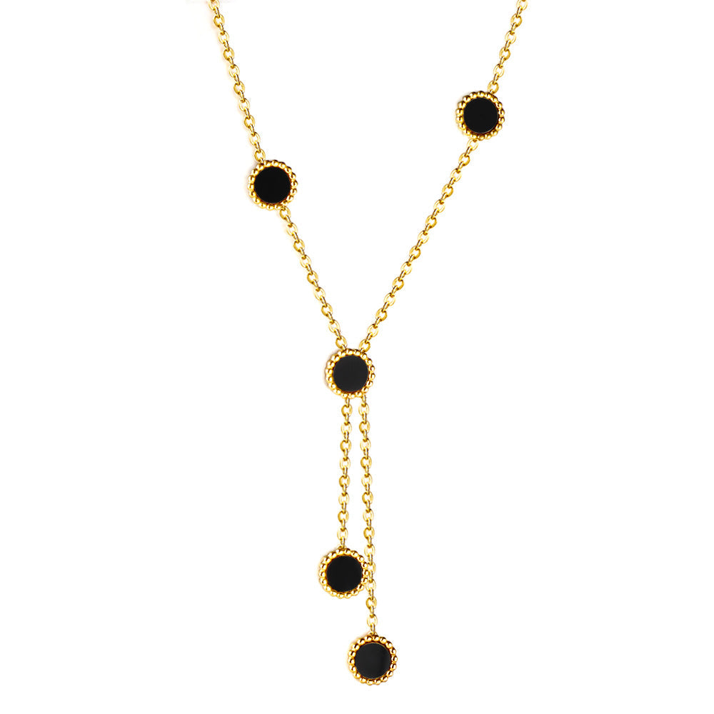 Vijf-ronde schelp hanger ketting