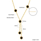 Vijf-ronde schelp hanger ketting