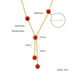 Vijf-ronde schelp hanger ketting