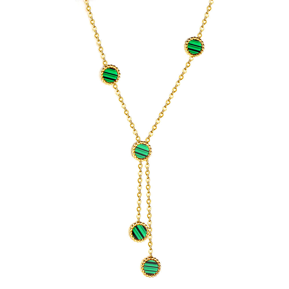 Vijf-ronde schelp hanger ketting