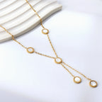 Vijf-ronde schelp hanger ketting