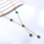 Vijf-ronde schelp hanger ketting