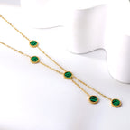 Vijf-ronde schelp hanger ketting