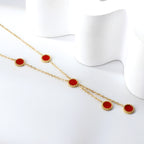 Vijf-ronde schelp hanger ketting