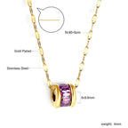 Cilindervormige veelkleurige diamanten hanger ketting