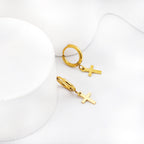 Eeuwige Kruis Hoop Oorbellen