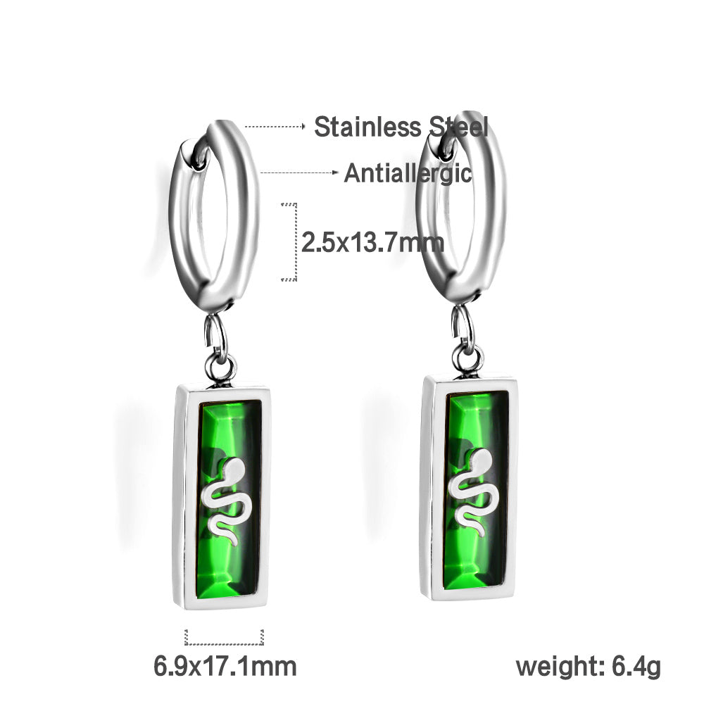 Cirkel Maan Ster Zwarte Zirkonia Oorbellen