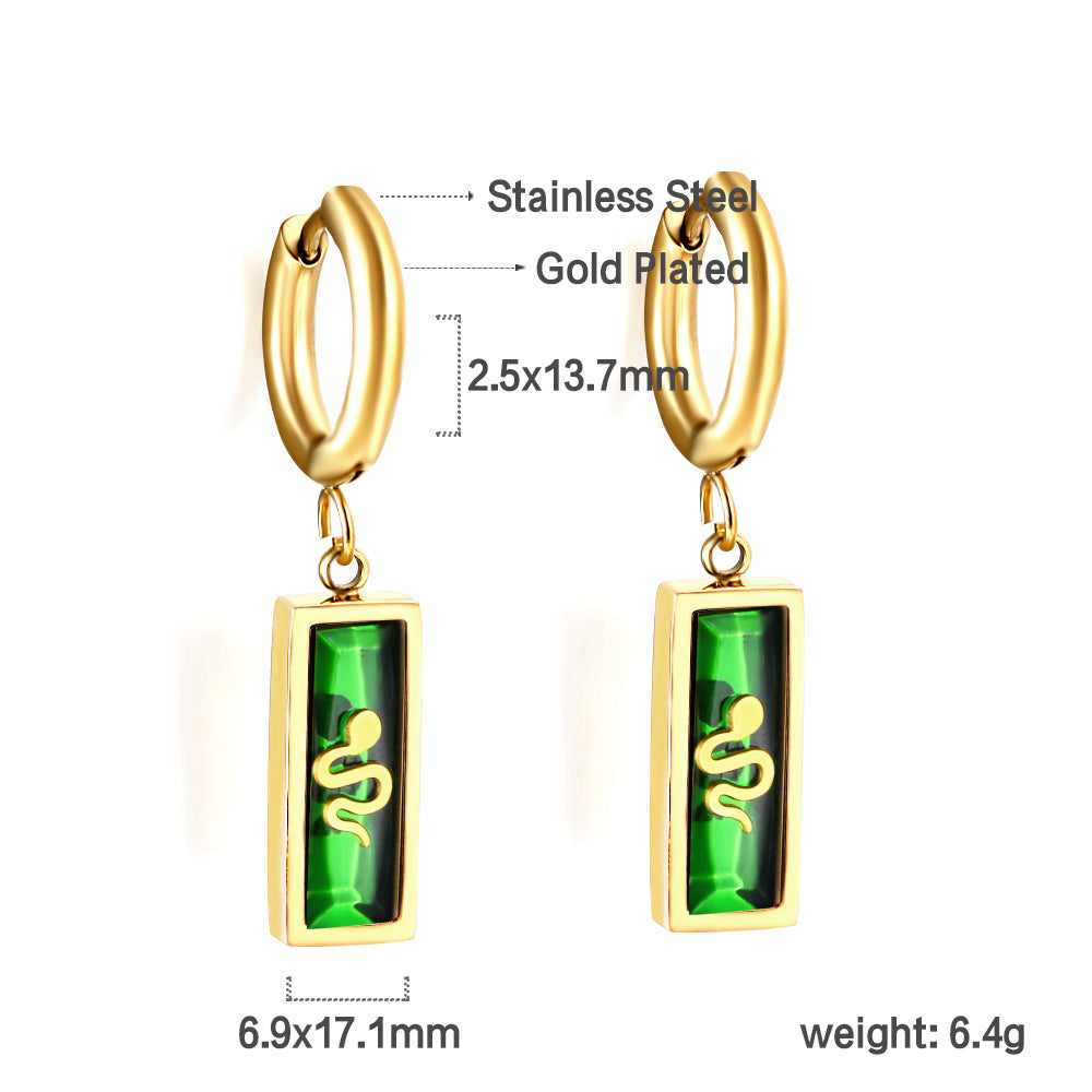 Cirkel Maan Ster Zwarte Zirkonia Oorbellen