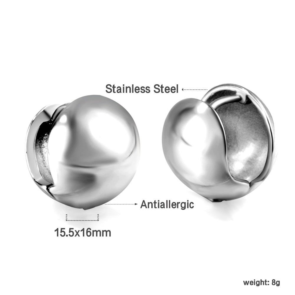 Stalen kraal holle oorklem