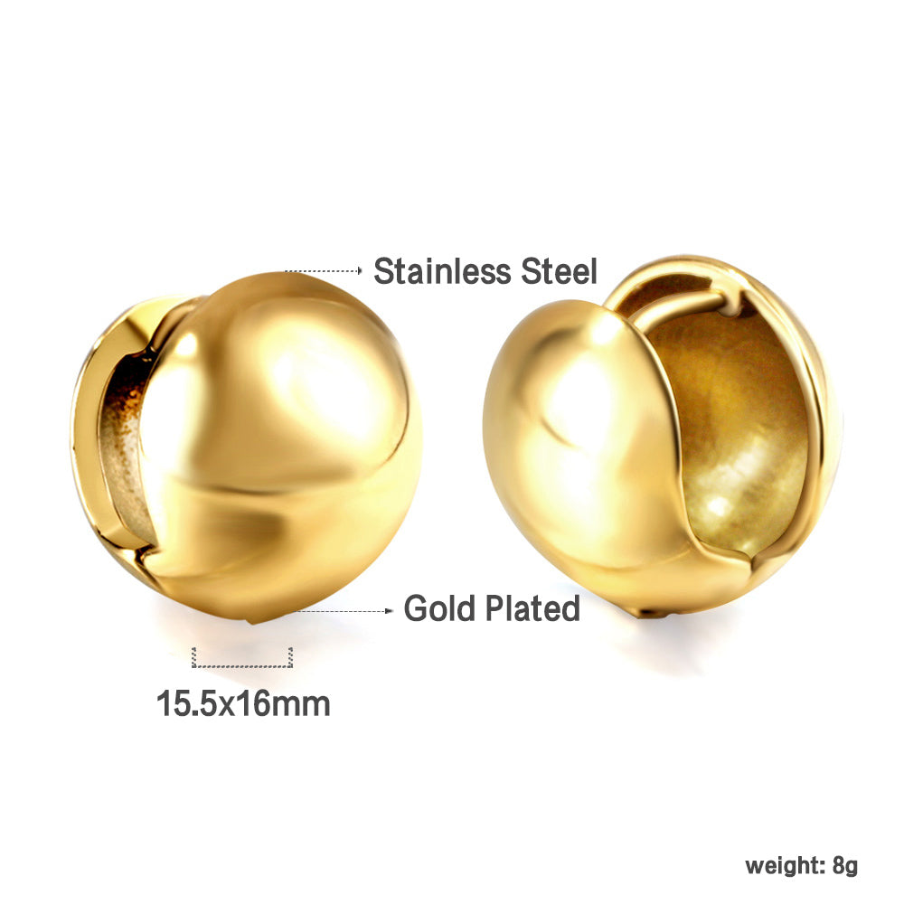 Stalen kraal holle oorklem