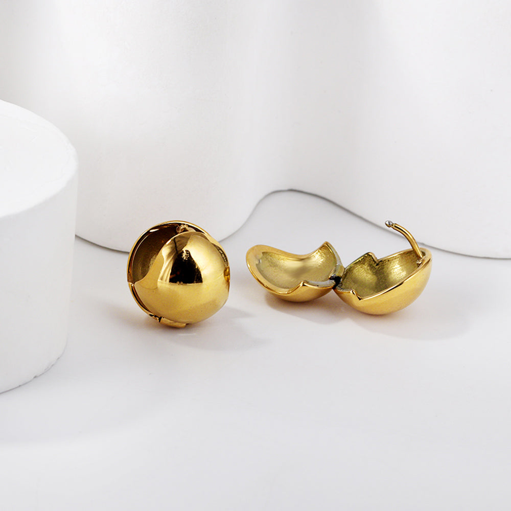 Stalen kraal holle oorklem