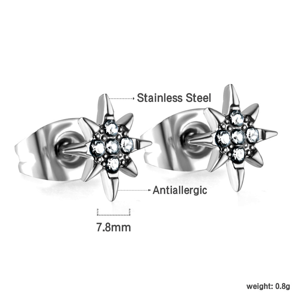 Gouden Lucky Star Cut-oorbellen met diamanten