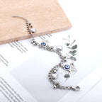 Blauwe kattenoog bedelarmband