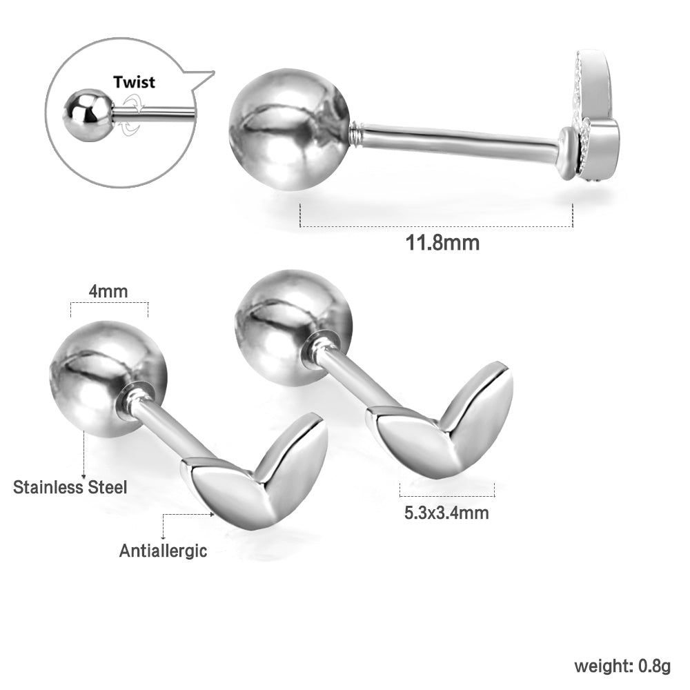 Oorbellen met bladbal