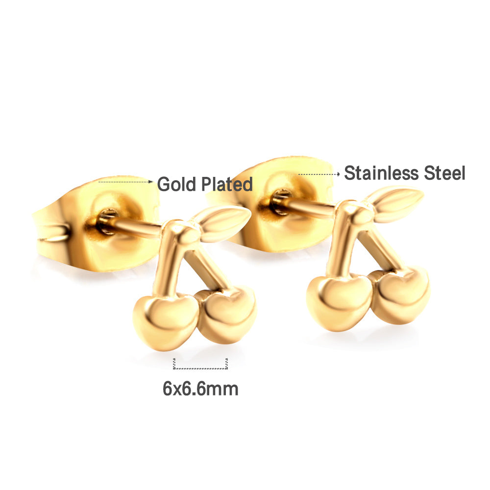 Oorbellen met kersenslijpsel