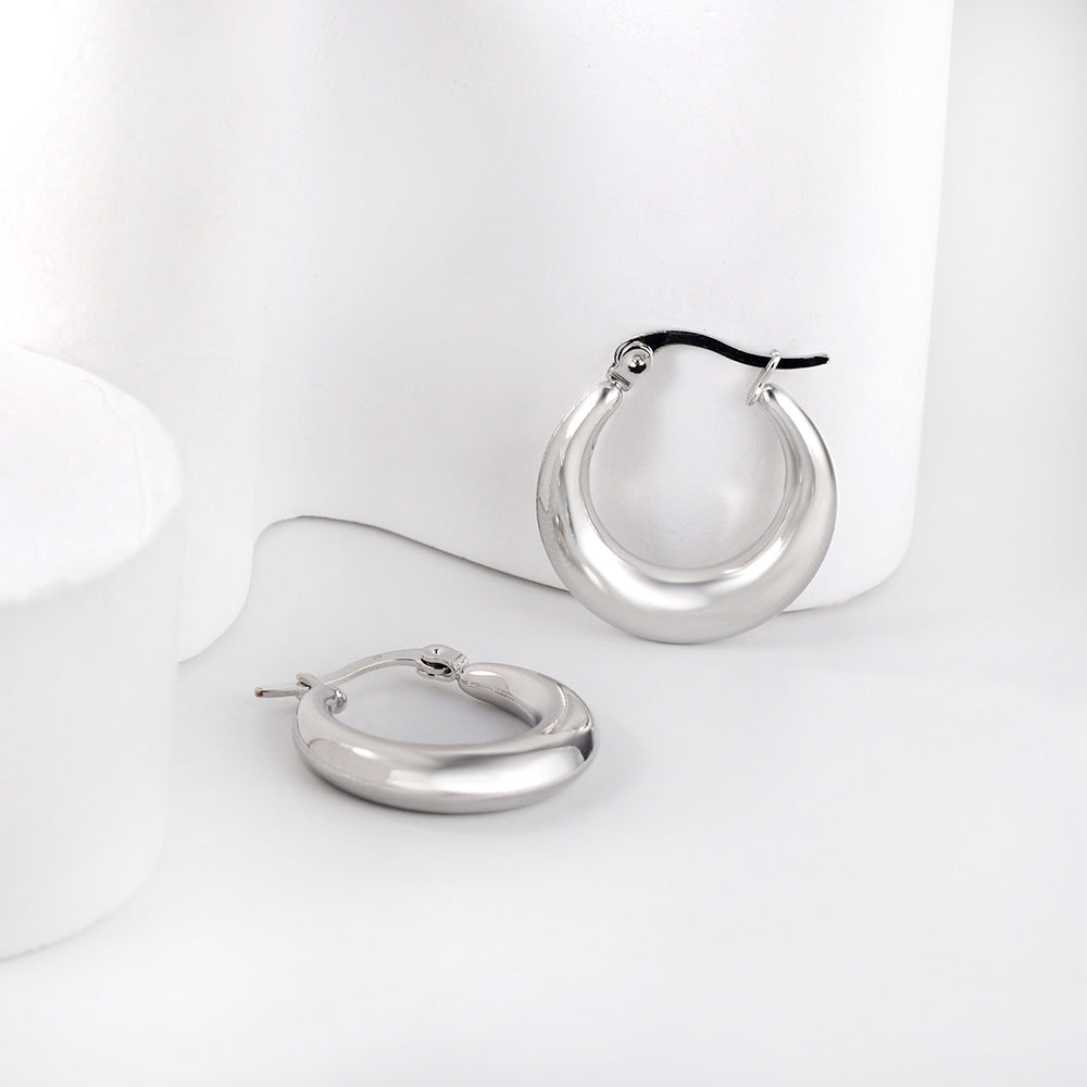 Minimalistische ronde grote oorbellen 