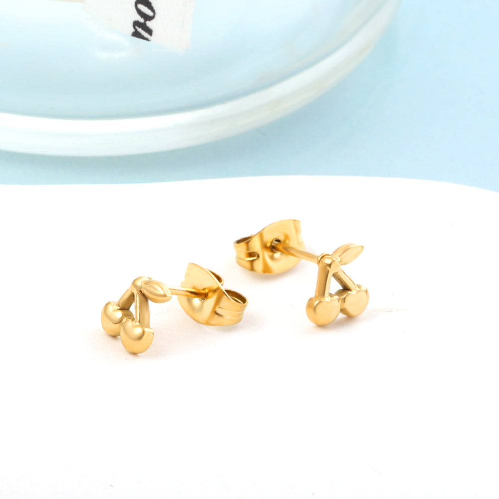 Oorbellen met kersenslijpsel