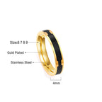 Druppel Zwart Wit Rood Minimalistische Ring