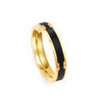 Druppel Zwart Wit Rood Minimalistische Ring