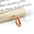 Druppel Zwart Wit Rood Minimalistische Ring