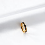 Druppel Zwart Wit Rood Minimalistische Ring