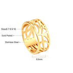 Halve skeletring van roestvrij staal