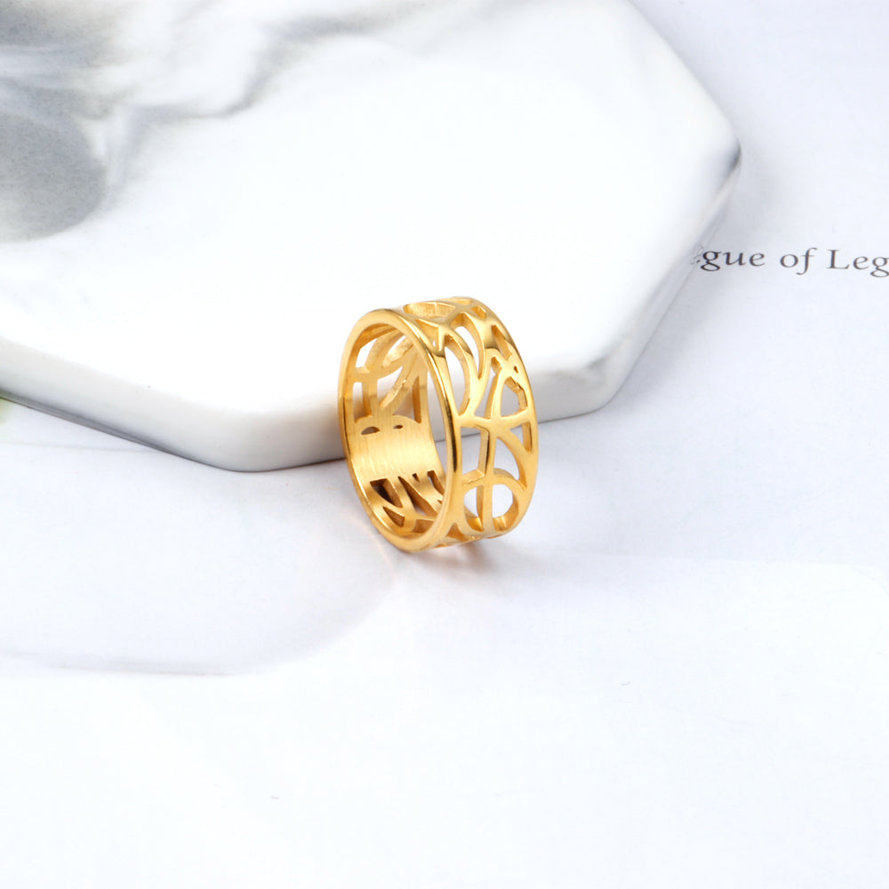 Halve skeletring van roestvrij staal