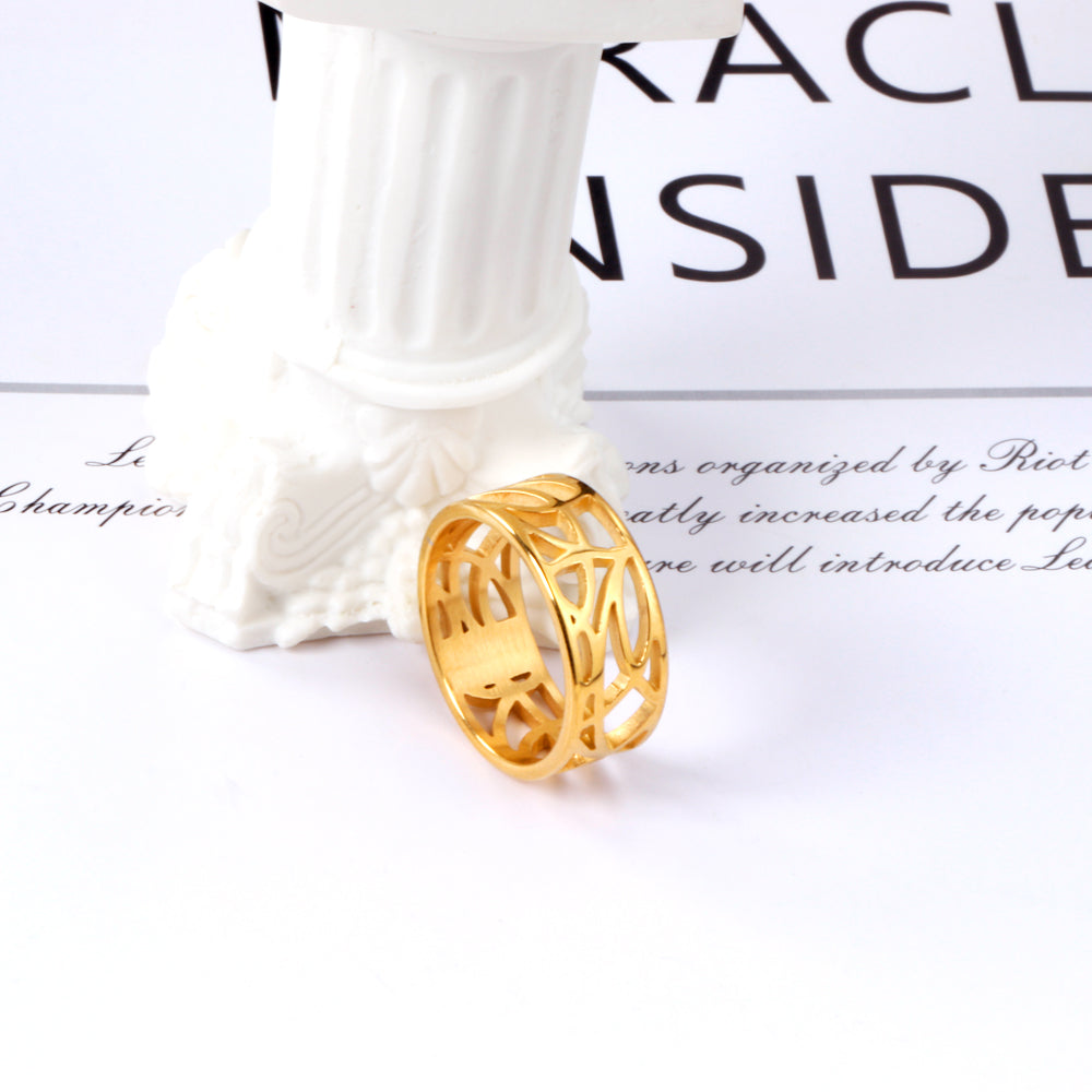 Halve skeletring van roestvrij staal