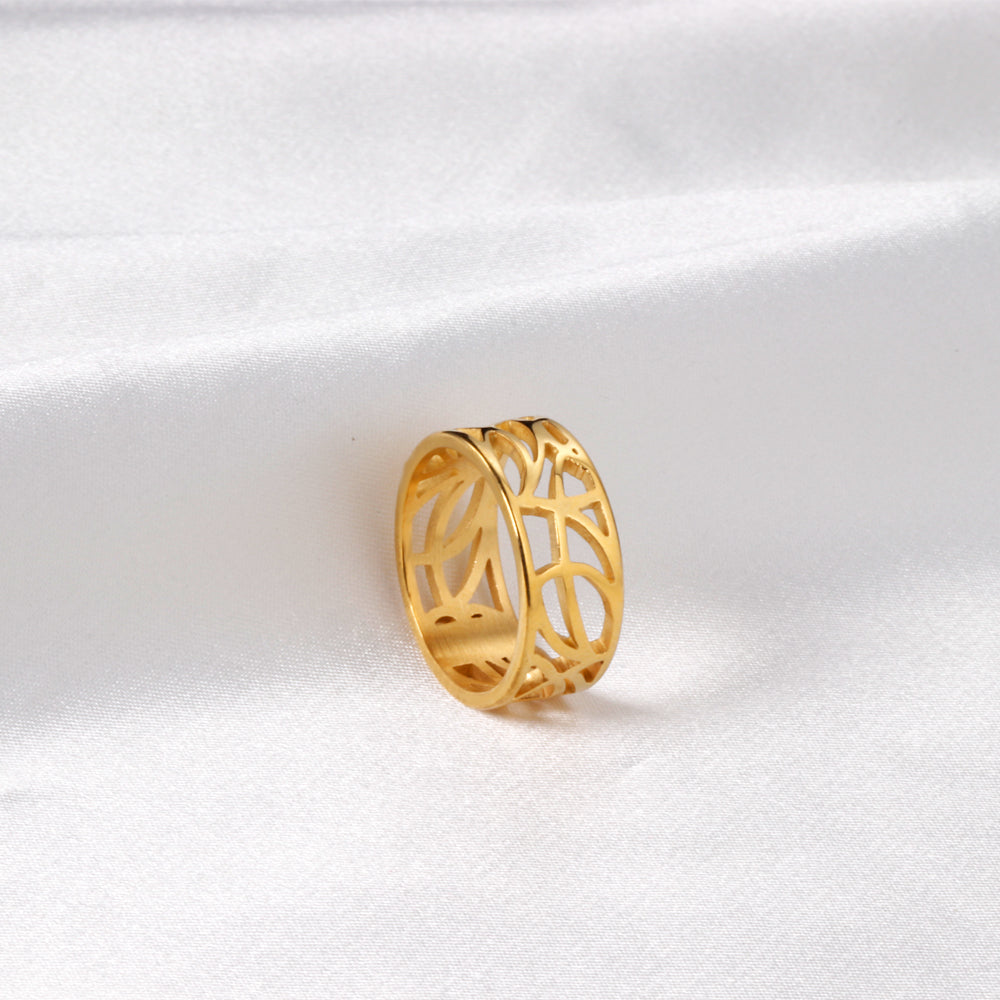 Halve skeletring van roestvrij staal