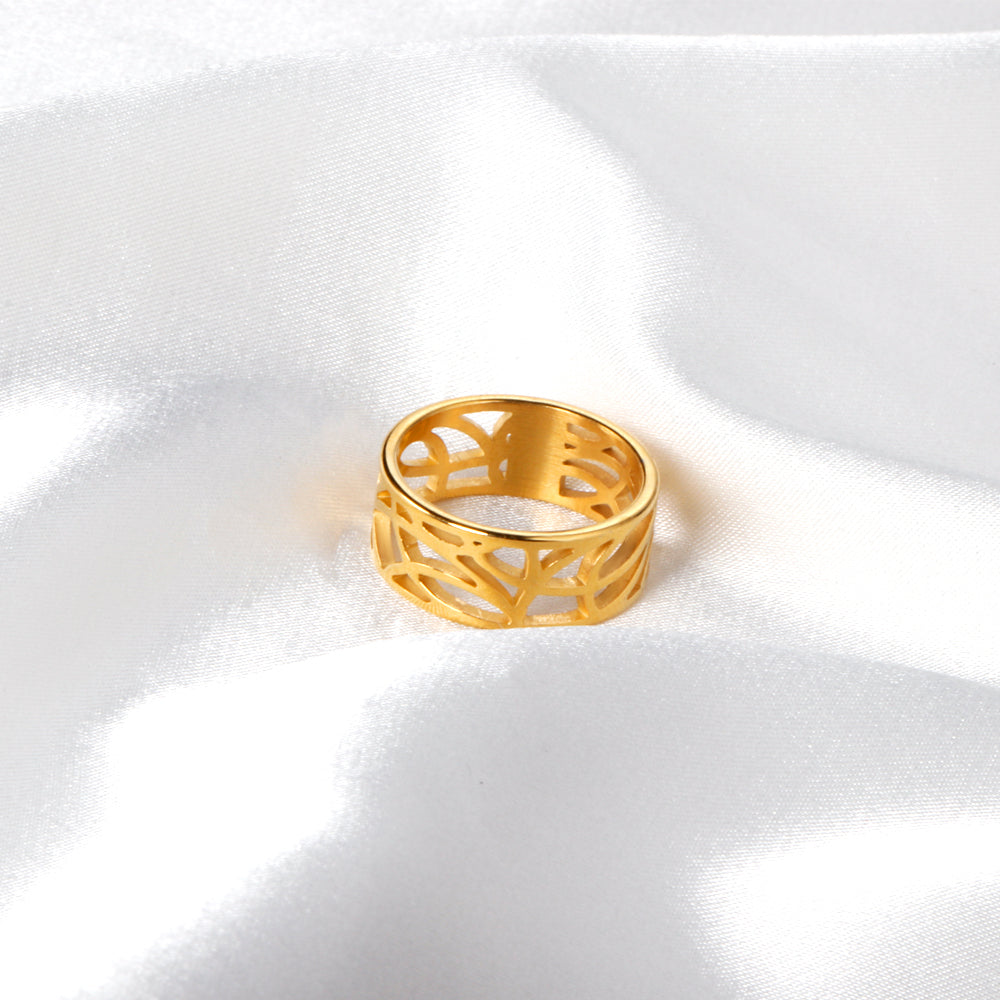 Halve skeletring van roestvrij staal