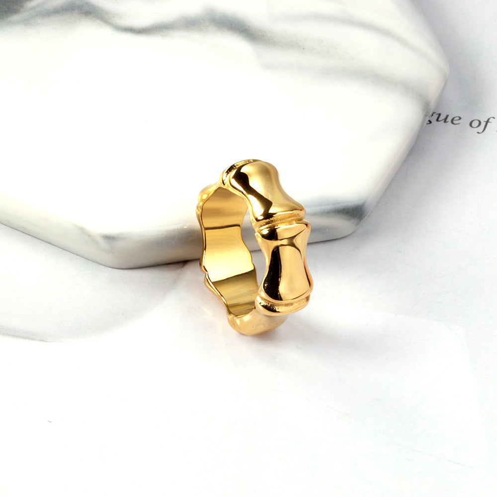 Wide Bamboo Vintage Ring