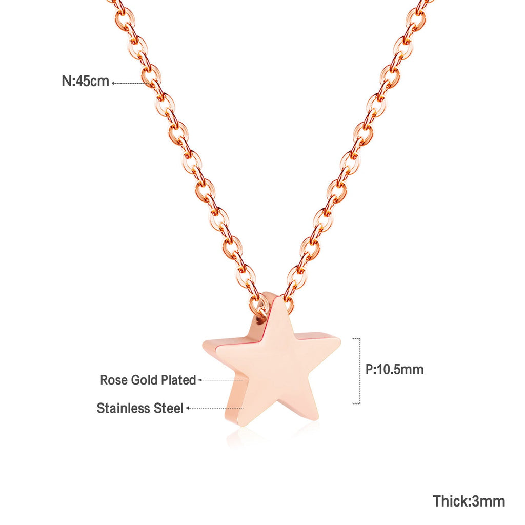 Glanzende ster hanger ketting